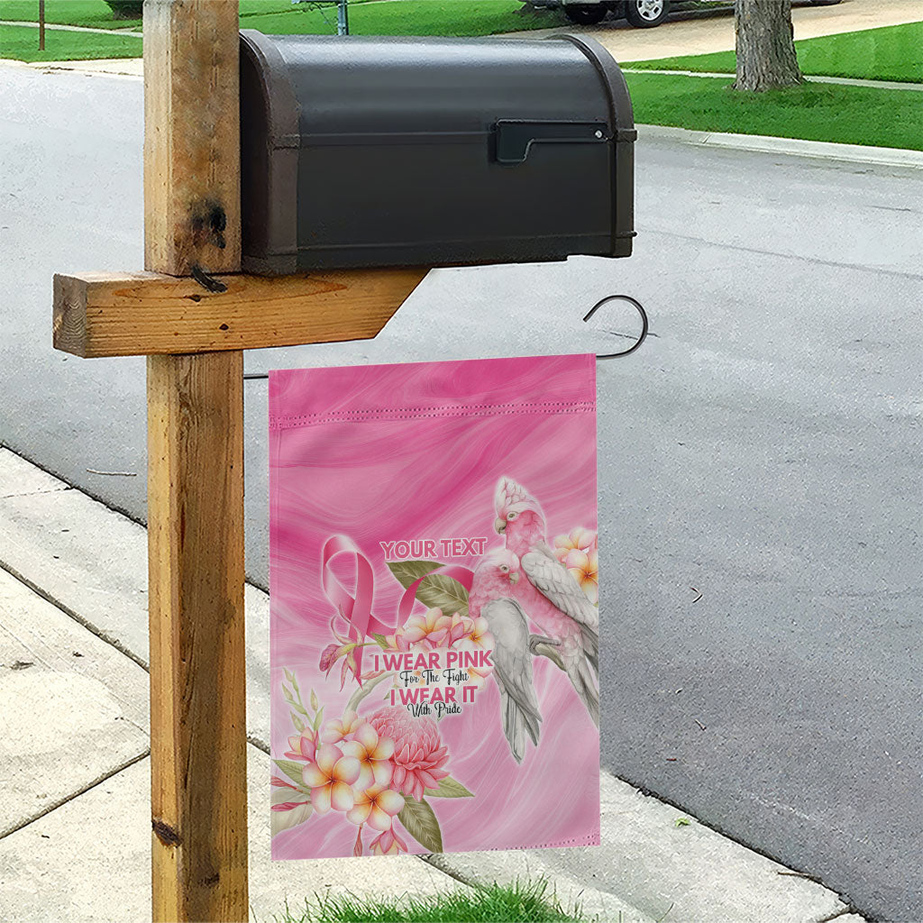 Personalised I Wear Pink For The Fight Garden Flag Australian Breast Cancer Support Spirit