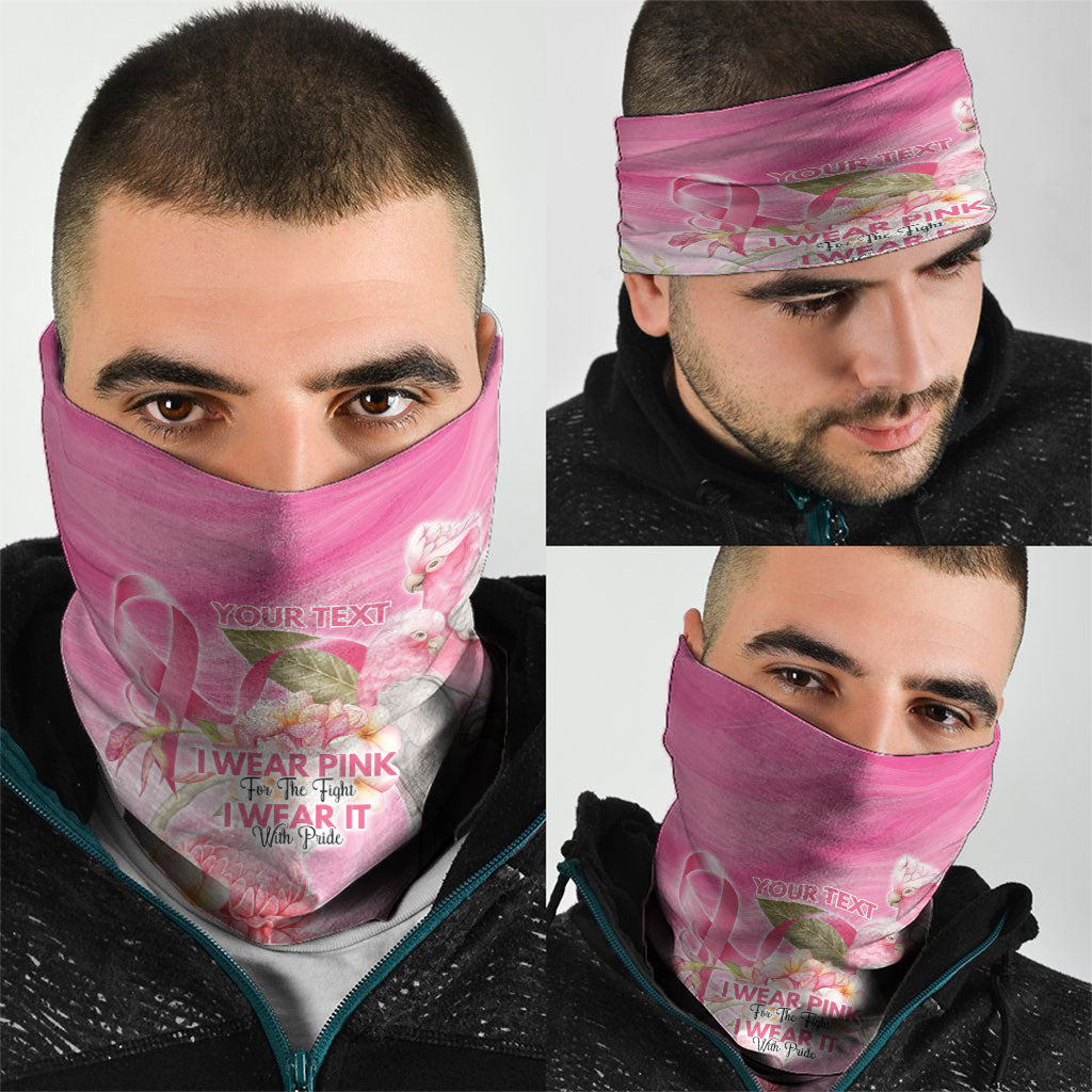 Personalised I Wear Pink For The Fight Neck Gaiter Australian Breast Cancer Support Spirit