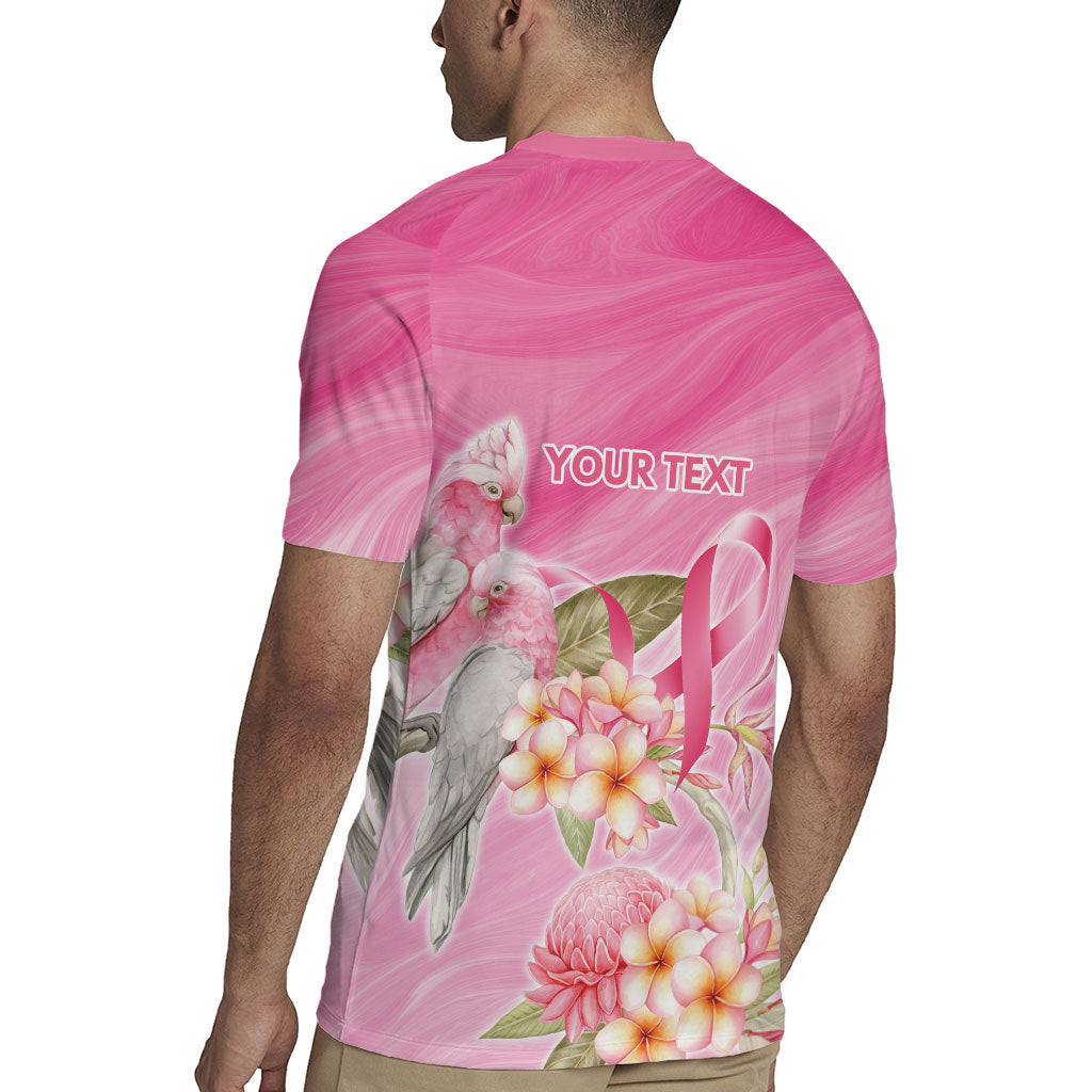 Personalised I Wear Pink For The Fight Rugby Jersey Australian Breast Cancer Support Spirit