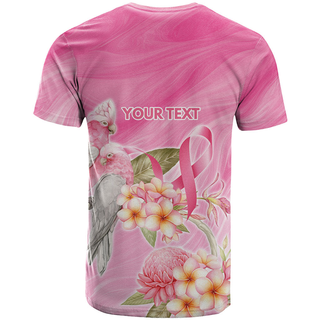 Personalised I Wear Pink For The Fight T Shirt Australian Breast Cancer Support Spirit