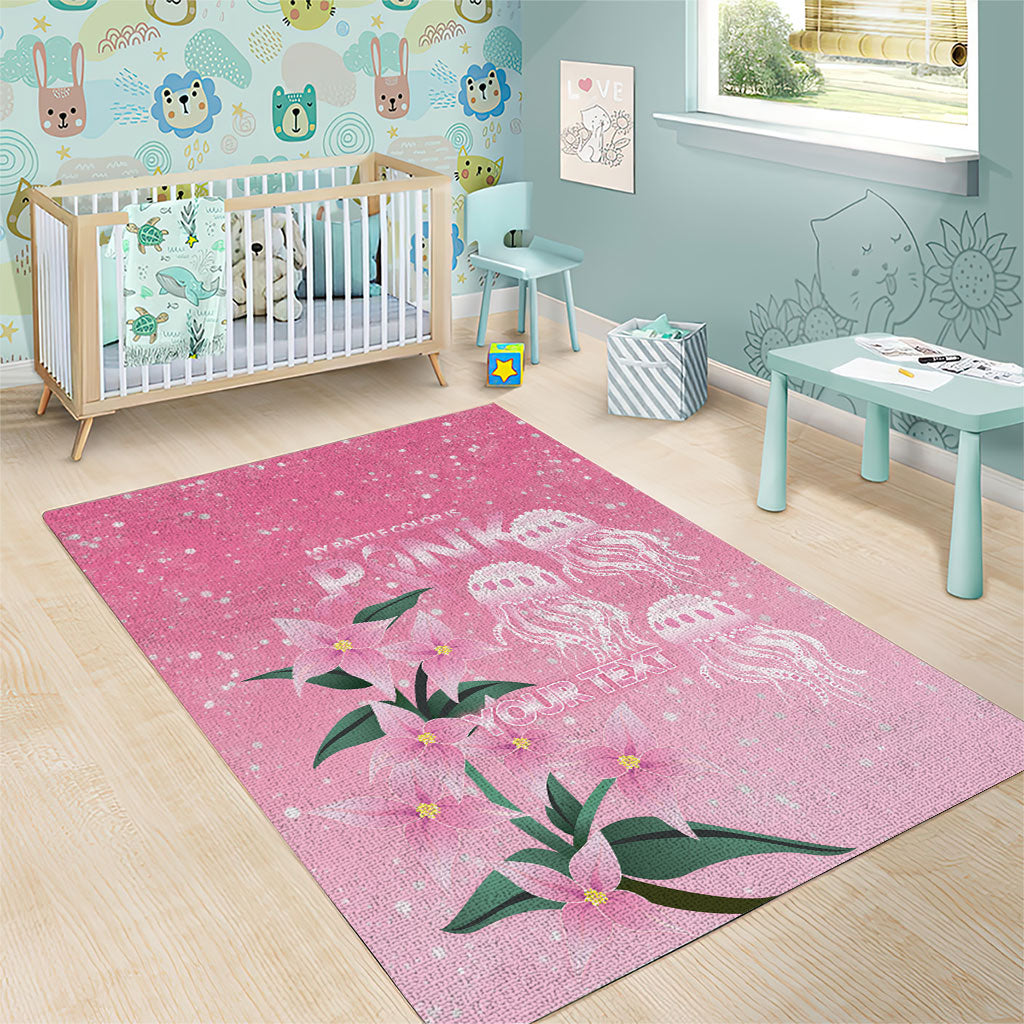 Personalised Pink Boronia of Hope Area Rug Australia’s Fight Against Breast Cancer Support