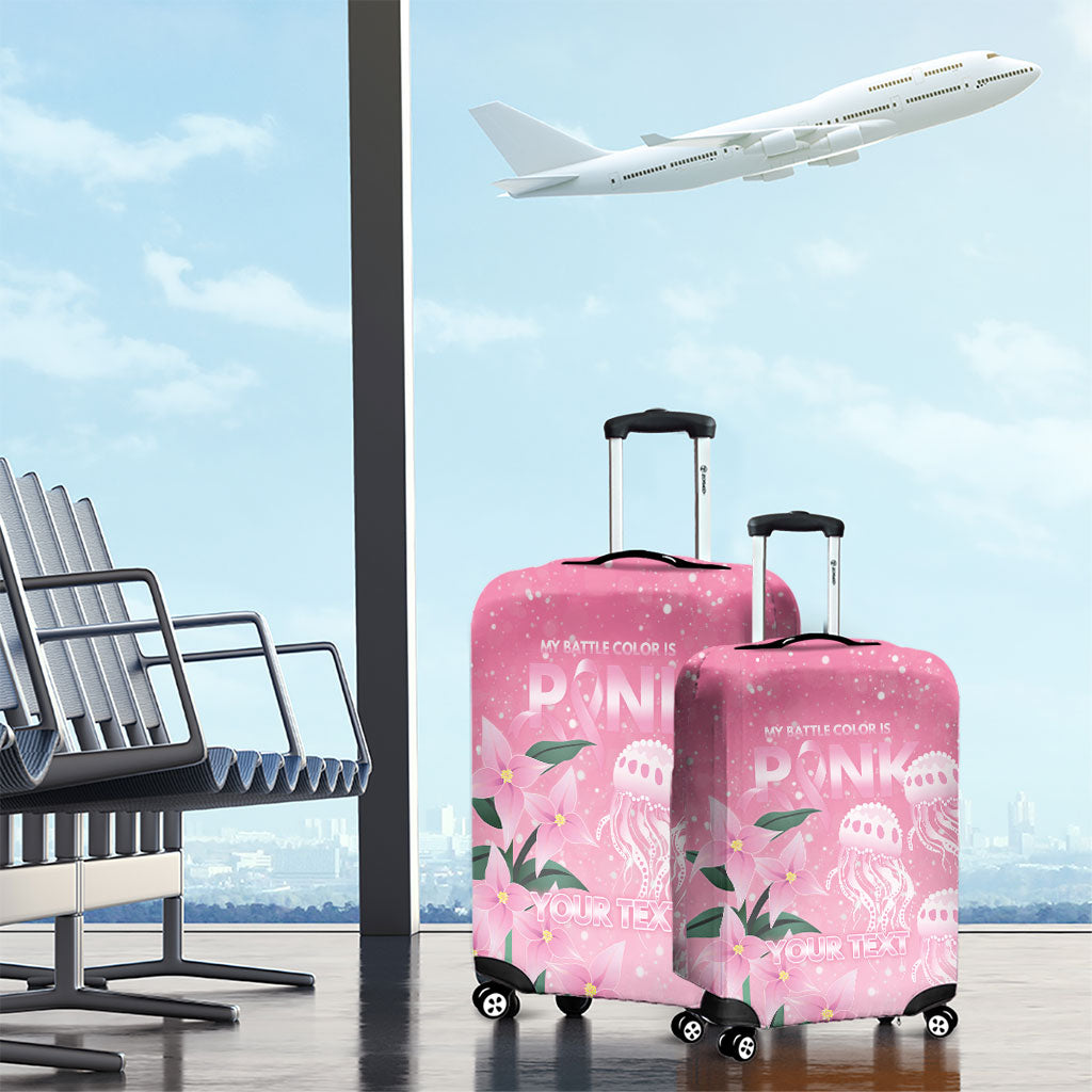 Personalised Pink Boronia of Hope Luggage Cover Australia’s Fight Against Breast Cancer Support
