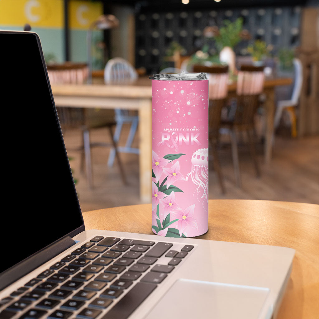 Personalised Pink Boronia of Hope Skinny Tumbler Australia’s Fight Against Breast Cancer Support