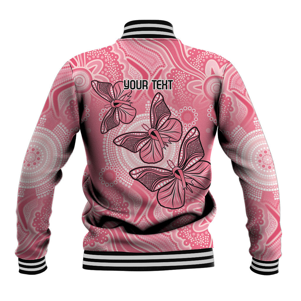 Personalized Pink Butterfly Spirit Baseball Jacket Australia’s Breast Cancer Support