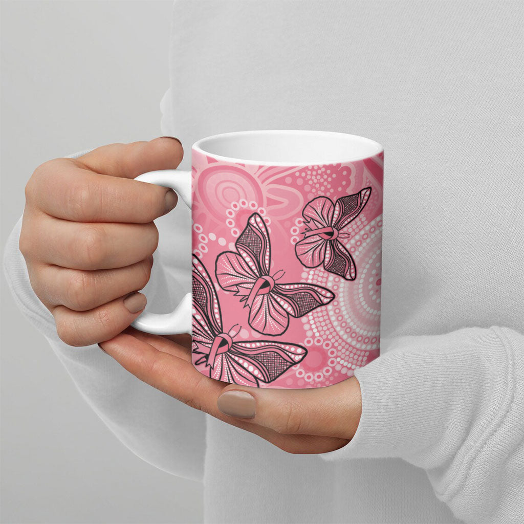 Personalized Pink Butterfly Spirit Ceramic Mug Australia’s Breast Cancer Support