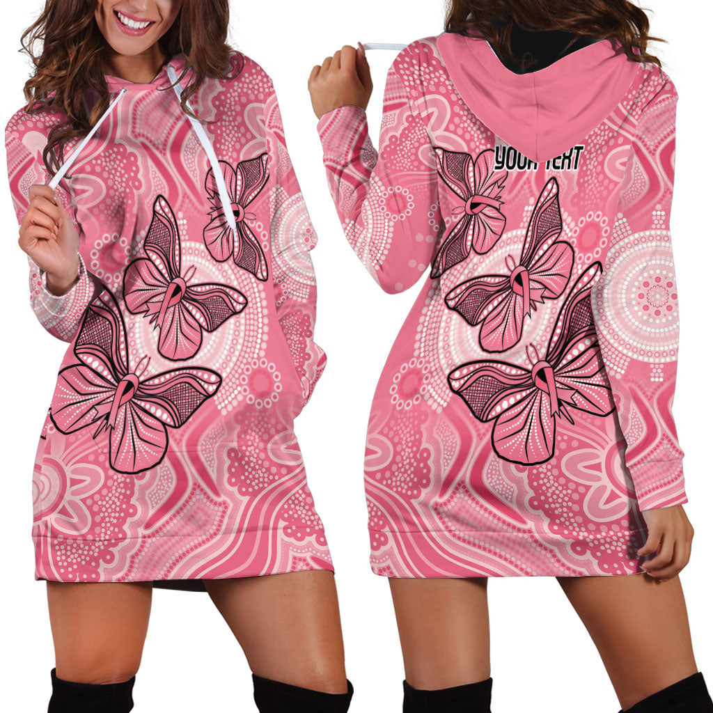 Personalized Pink Butterfly Spirit Hoodie Dress Australia’s Breast Cancer Support