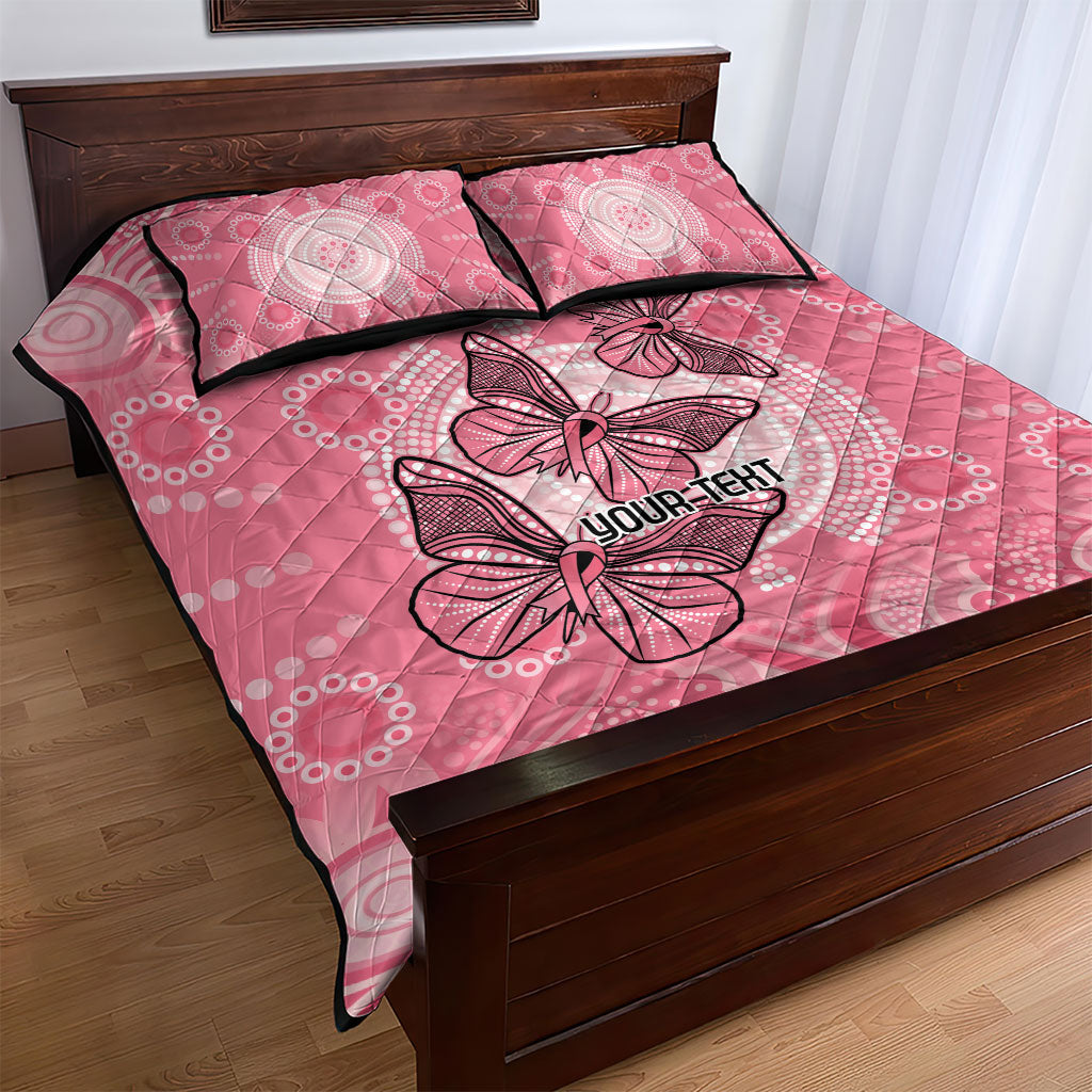 Personalized Pink Butterfly Spirit Quilt Bed Set Australia’s Breast Cancer Support