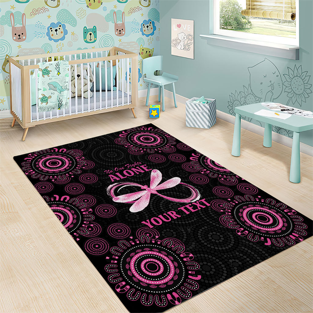 Personalized Pink Dragonfly Aboriginal of Hope Area Rug Australia’s Breast Cancer Support