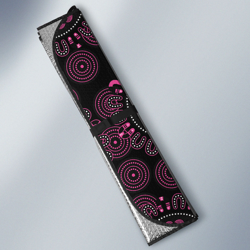 Personalized Pink Dragonfly Aboriginal of Hope Auto Sun Shade Australia’s Breast Cancer Support