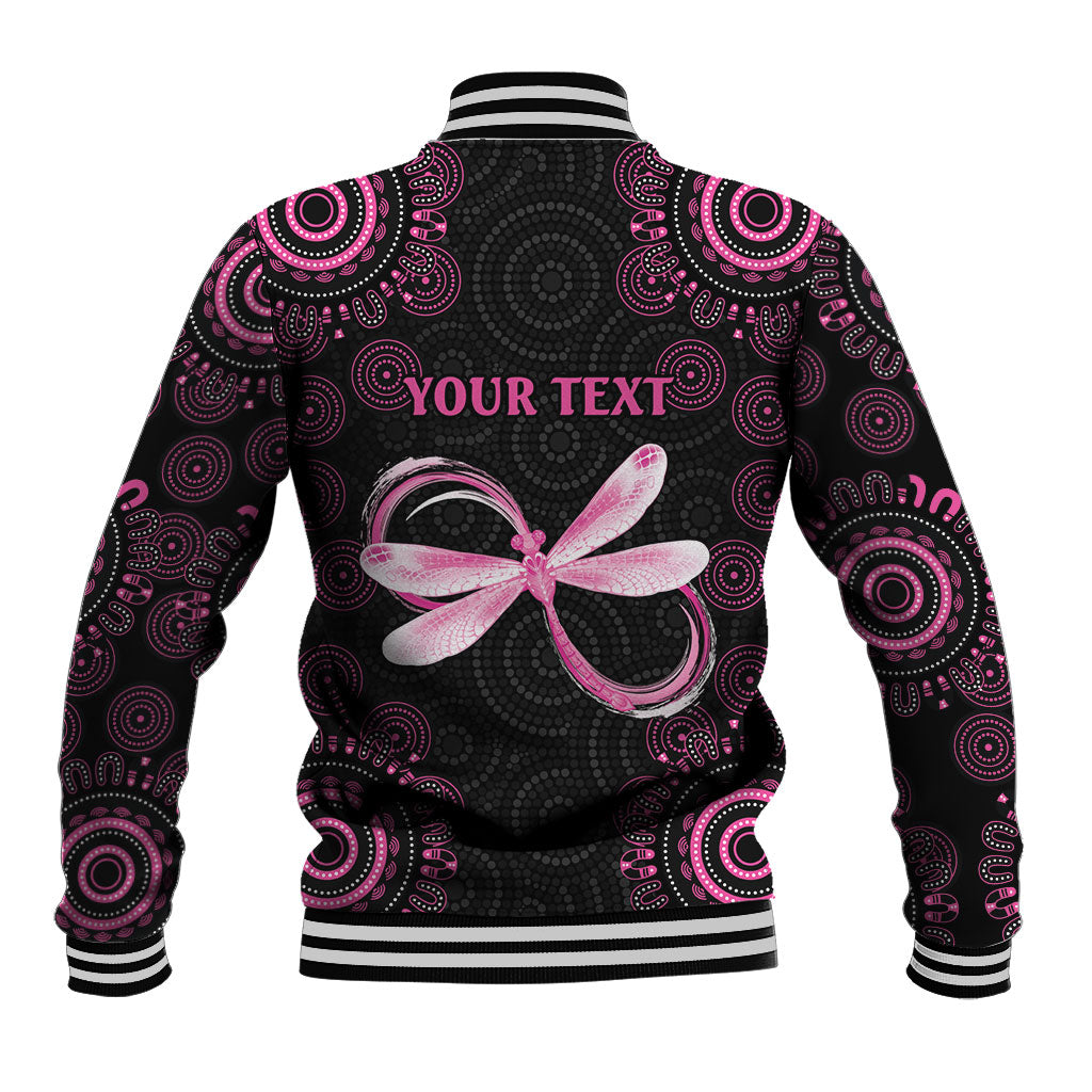 Personalized Pink Dragonfly Aboriginal of Hope Baseball Jacket Australia’s Breast Cancer Support