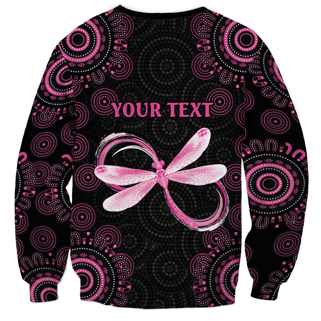 Personalized Pink Dragonfly Aboriginal of Hope Sweatshirt Australia’s Breast Cancer Support