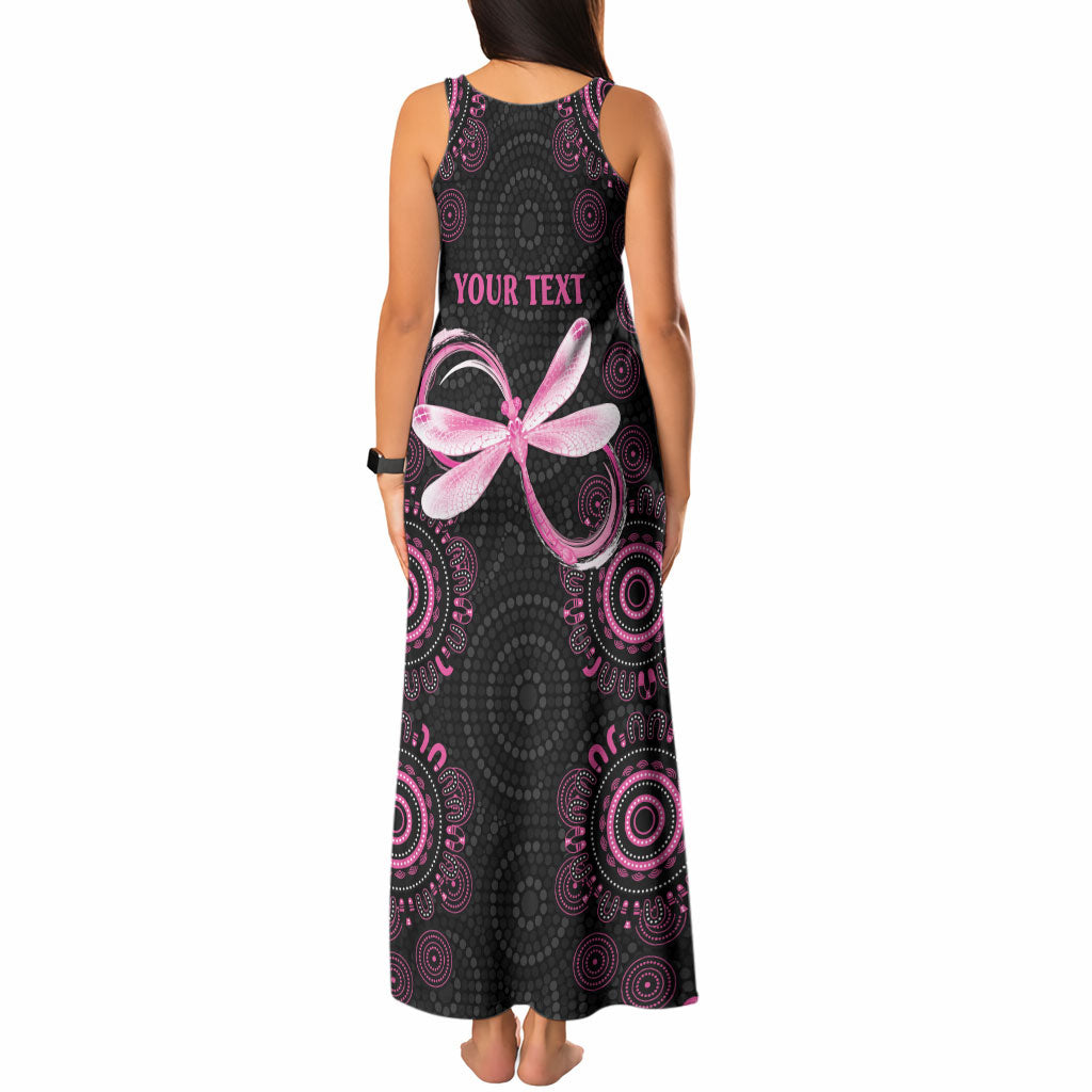 Personalized Pink Dragonfly Aboriginal of Hope Tank Maxi Dress Australia’s Breast Cancer Support