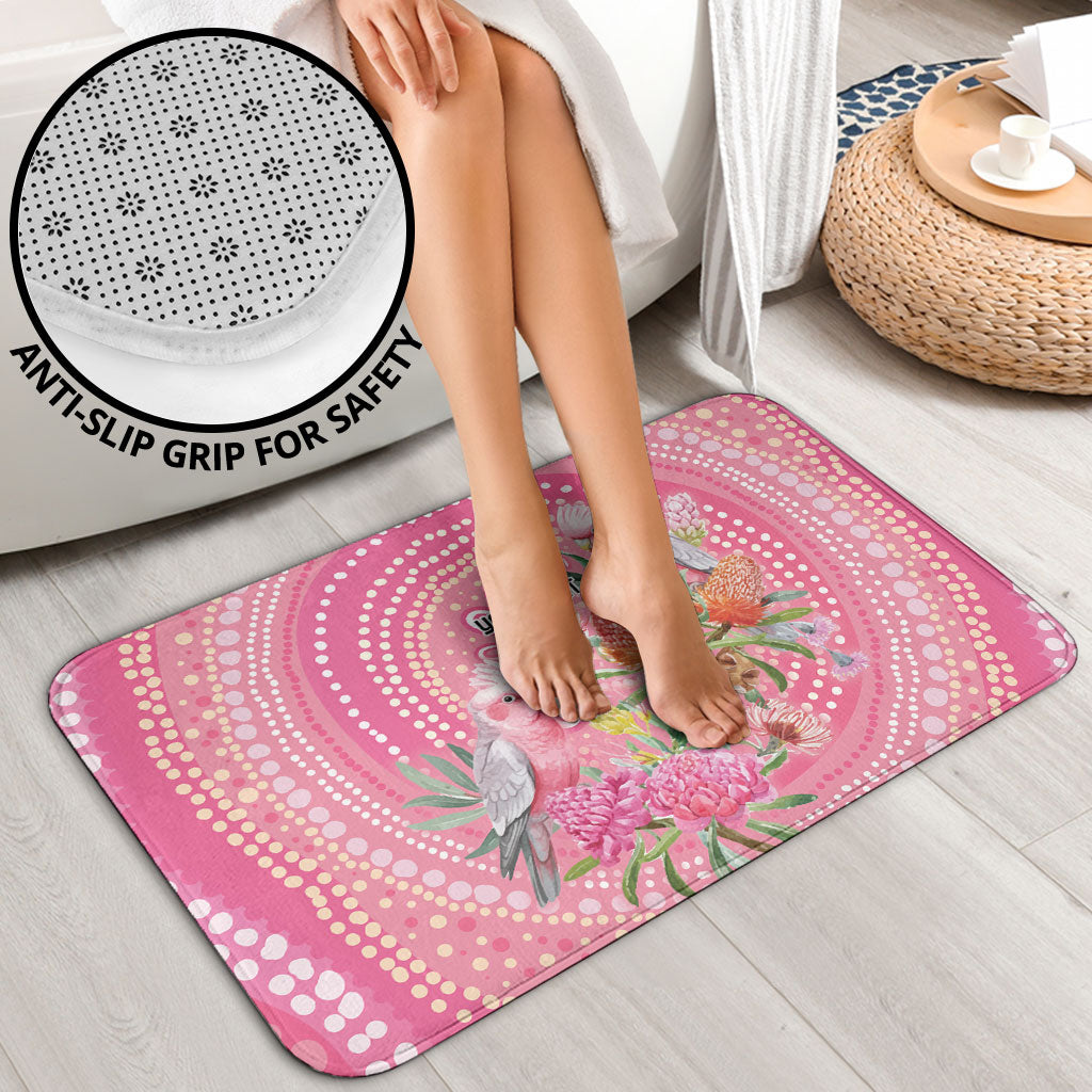 Personalized Pink Galah Aboriginal Dot Art Bathroom Set Australia’s Breast Cancer Support