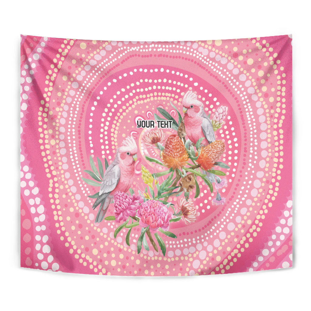 Personalized Pink Galah Aboriginal Dot Art Tapestry Australia’s Breast Cancer Support