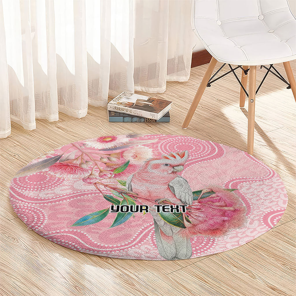 Personalized Pink Galah Fight for Hope and Healing Round Carpet Australia’s Breast Cancer Support