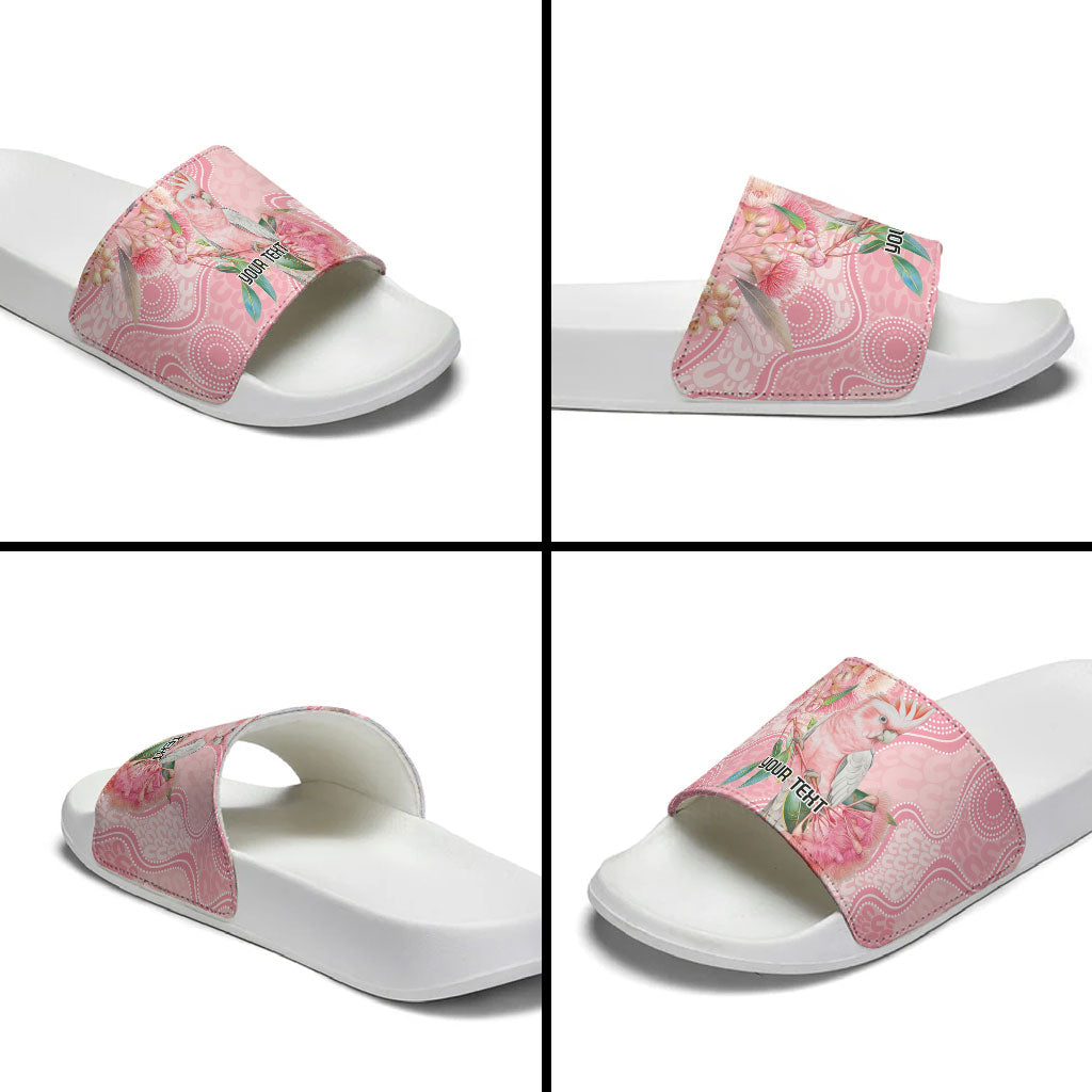 Personalized Pink Galah Fight for Hope and Healing Slide Sandals Australia’s Breast Cancer Support