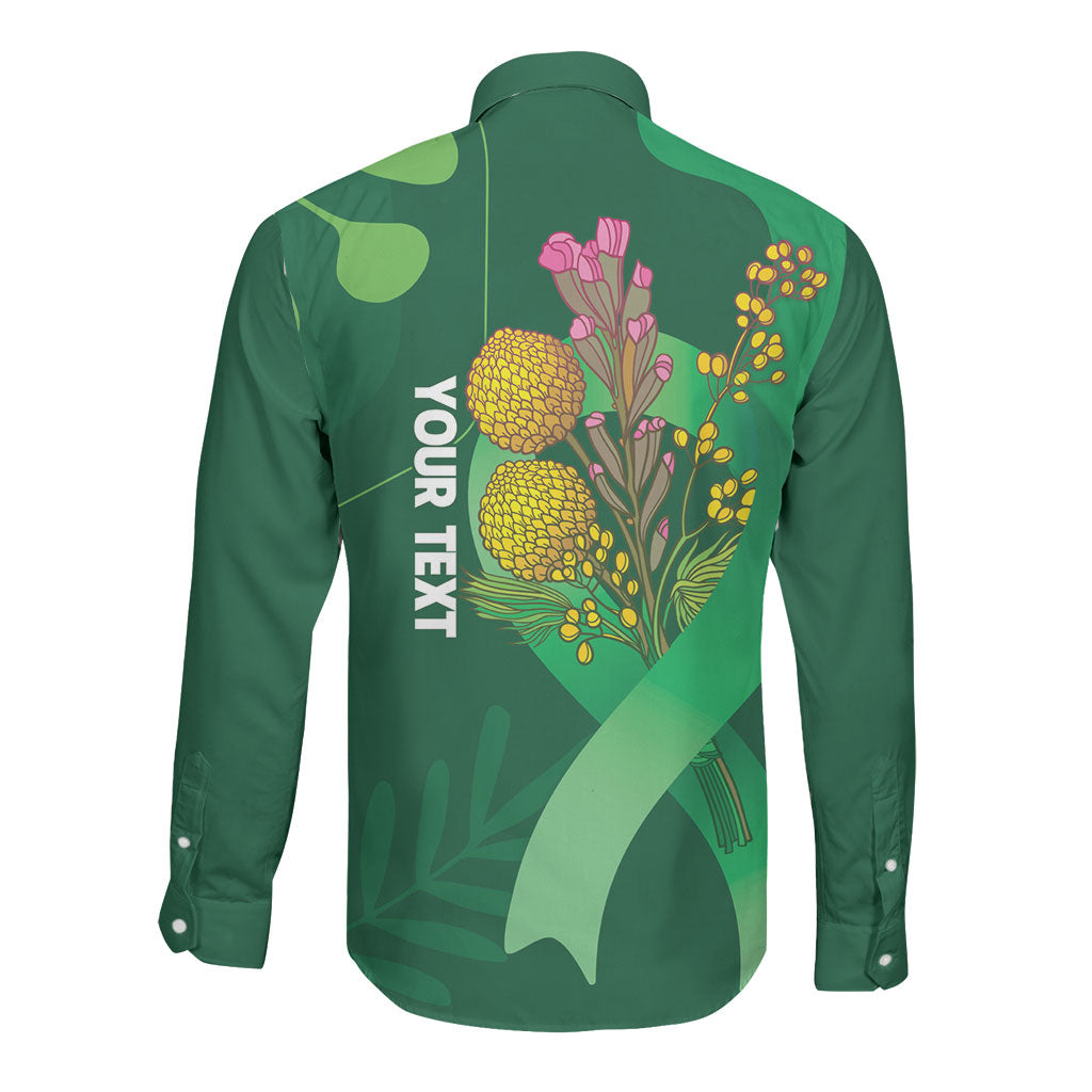 Australia Mental Health Personalised Long Sleeve Button Shirt Pain Real But So Is Hope