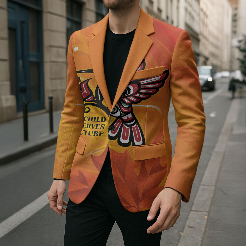 Indigenous Orange Day All Children Matters Support Blazer Canadian Haida Hummingbird