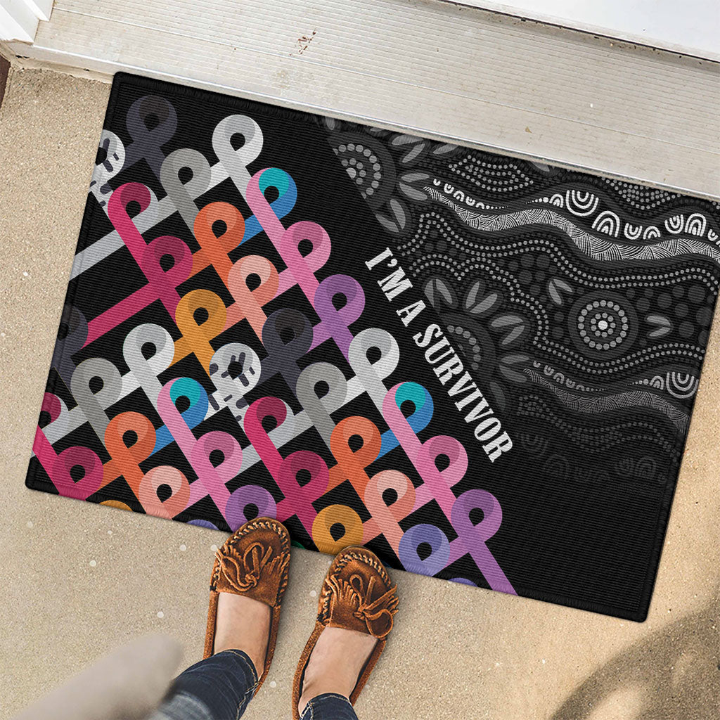 Australia Cancer Survivor Rubber Doormat I’m A Survivor All Cancer