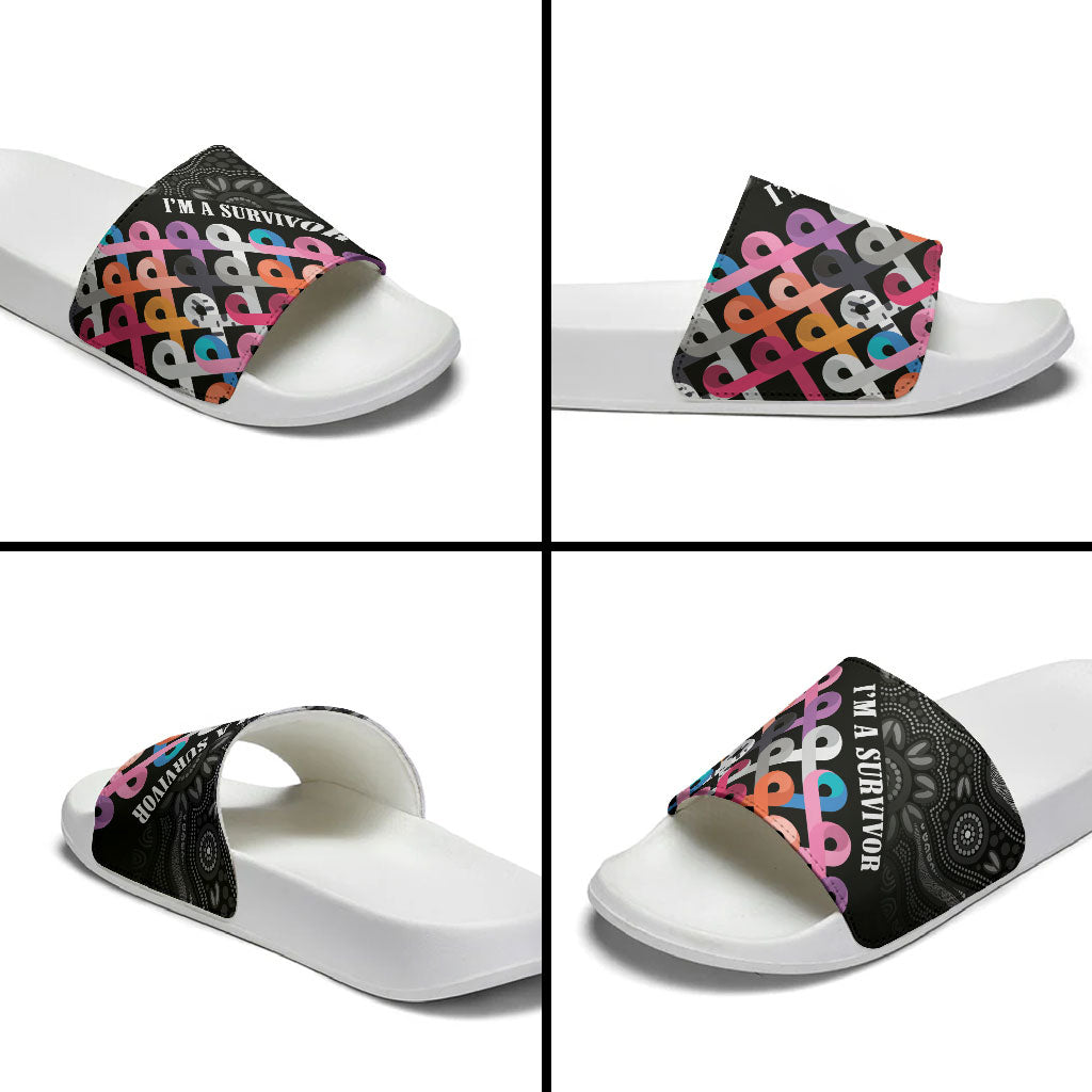 Australia Cancer Survivor Slide Sandals I’m A Survivor All Cancer