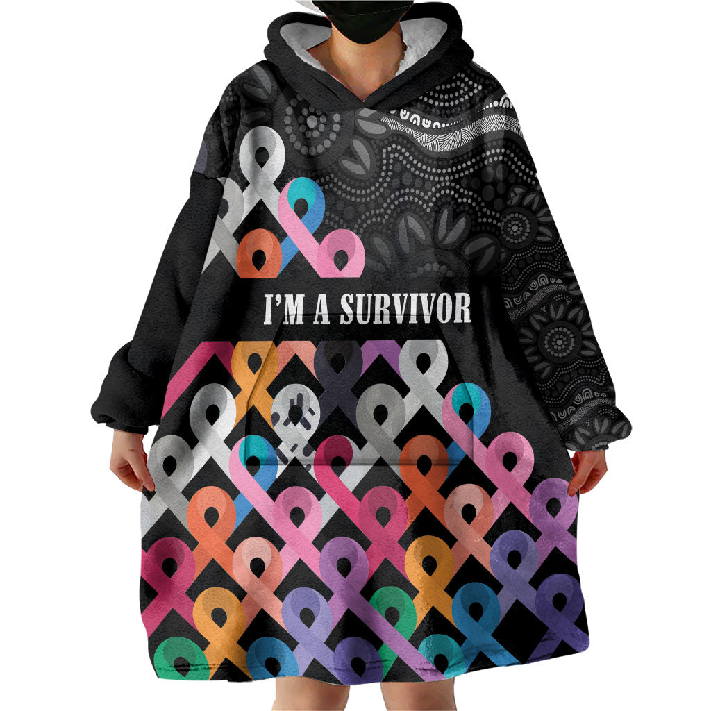 Australia Cancer Survivor Personalised Wearable Blanket Hoodie I’m A Survivor All Cancer