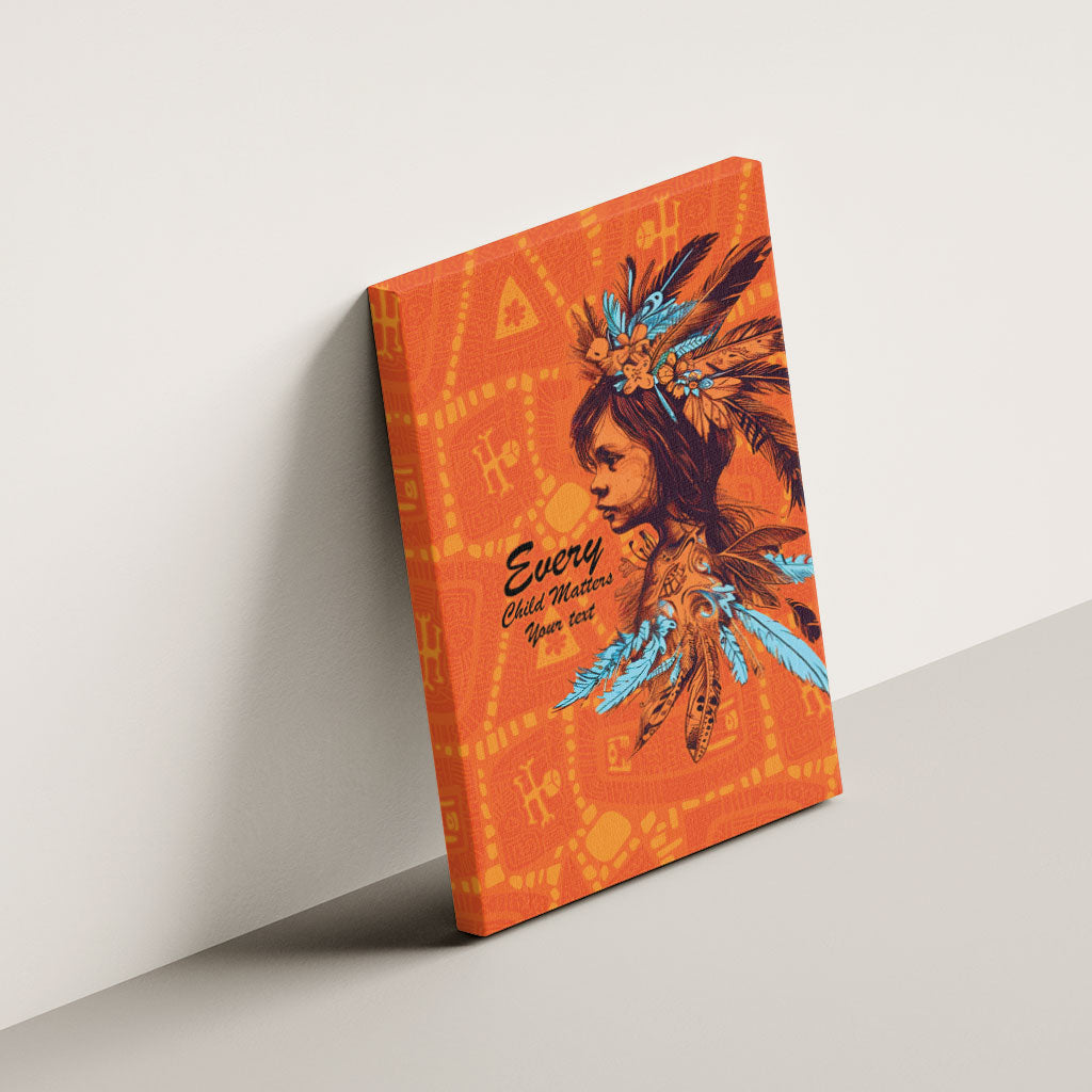 All Children Matters Support Personalized Canvas Wall Art Canadian Indigenous Orange Day
