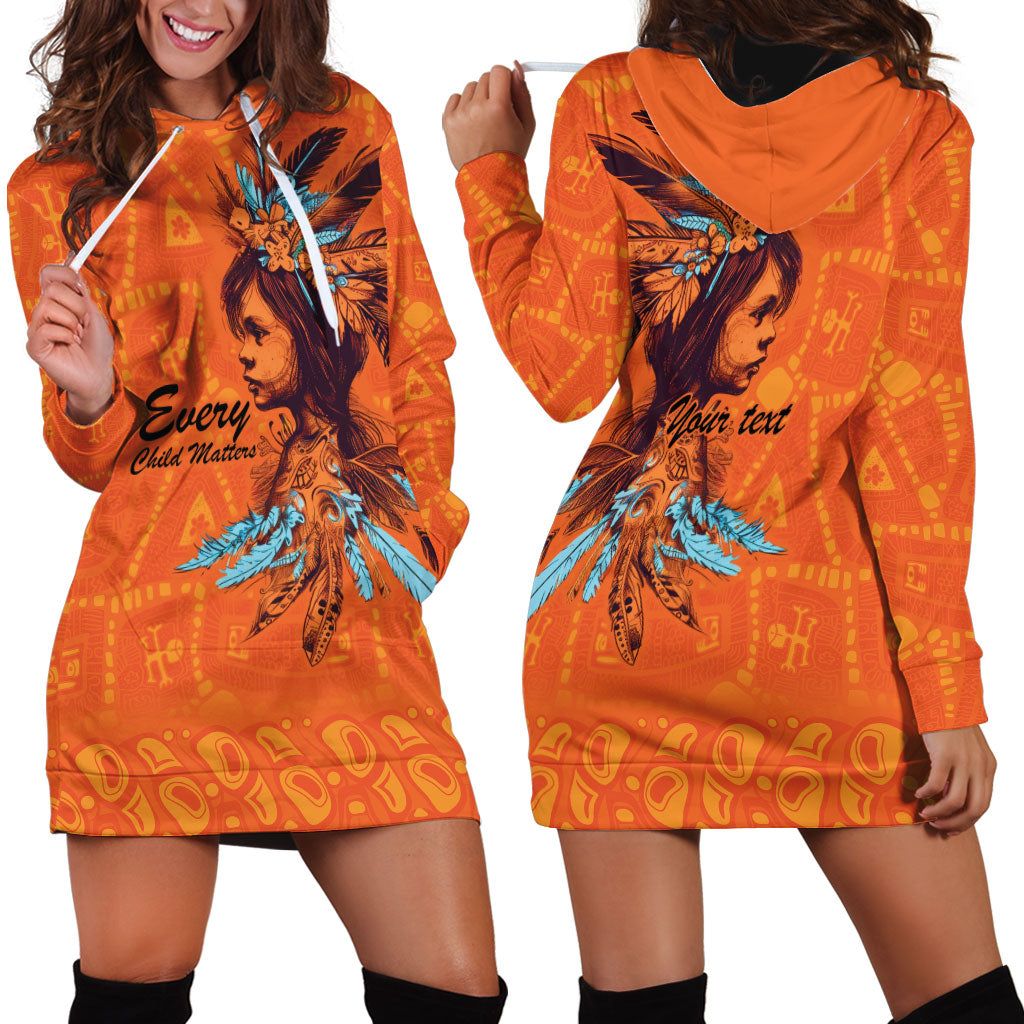 All Children Matters Support Personalized Hoodie Dress Canadian Indigenous Orange Day