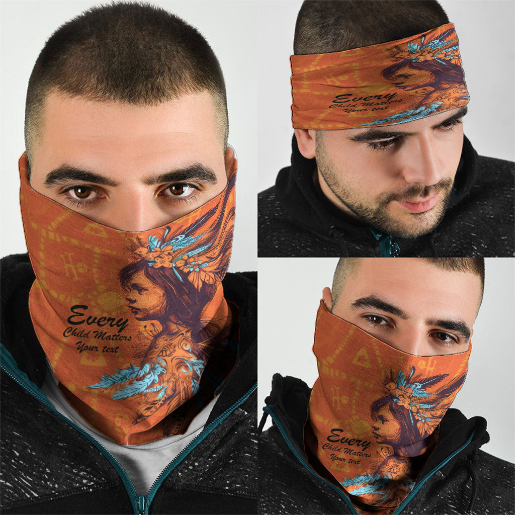 All Children Matters Support Personalized Neck Gaiter Canadian Indigenous Orange Day