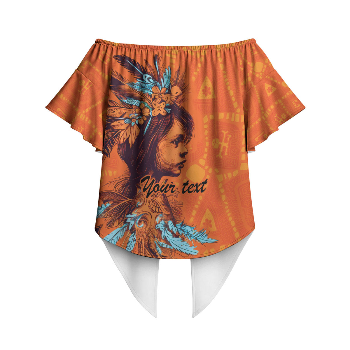 All Children Matters Support Personalized Off Shoulder Wrap Waist Top Canadian Indigenous Orange Day