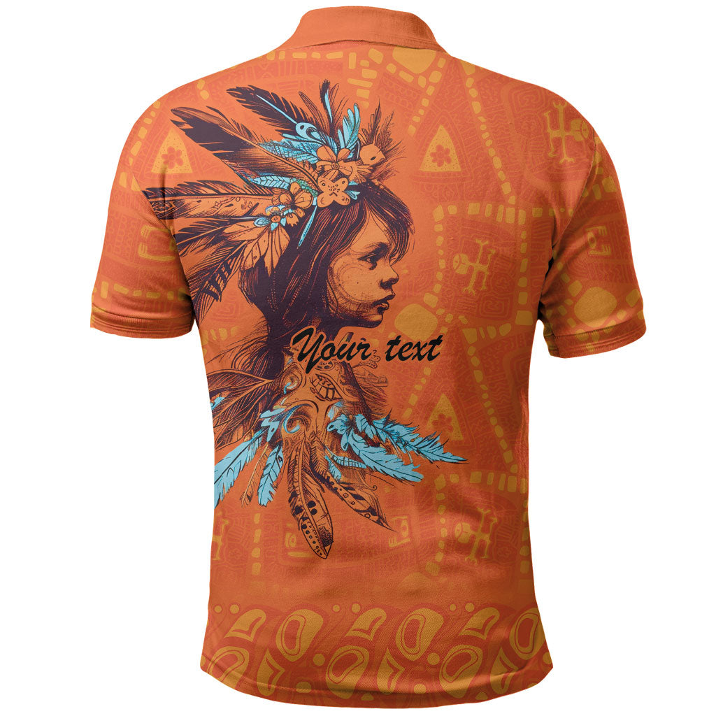 All Children Matters Support Personalized Polo Shirt Canadian Indigenous Orange Day