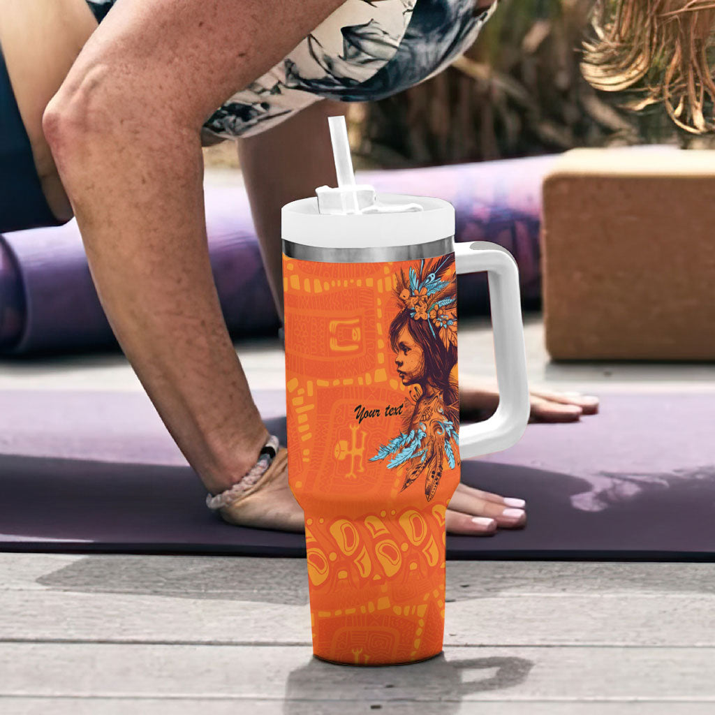 All Children Matters Support Personalized Tumbler With Handle Canadian Indigenous Orange Day