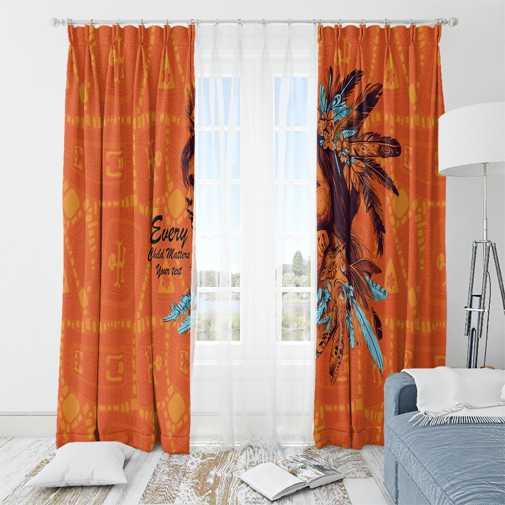 All Children Matters Support Personalized Window Curtain Canadian Indigenous Orange Day