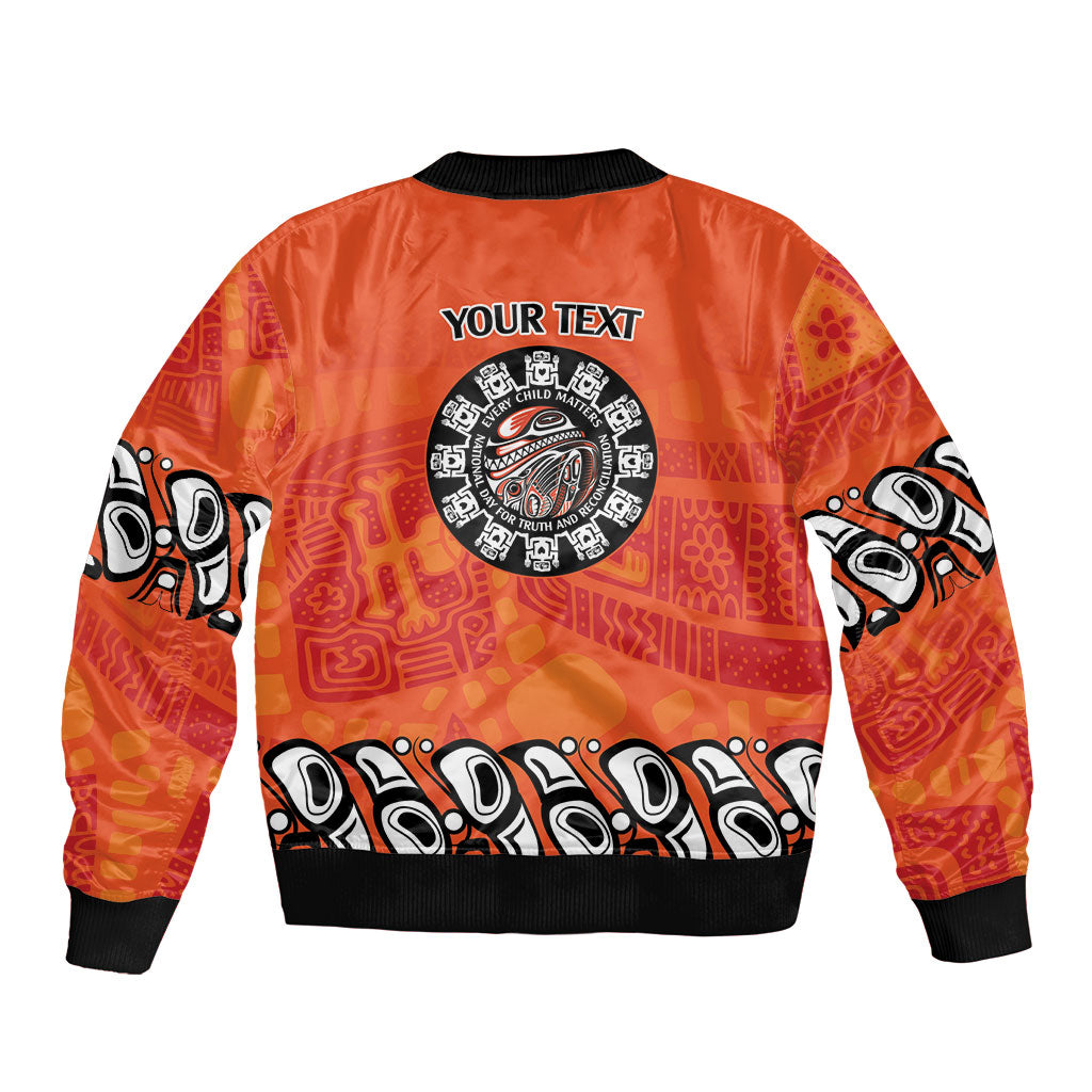 All Children Matters Support Personalized Bomber Jacket Haida Spirit Animals Indigenous Orange Day