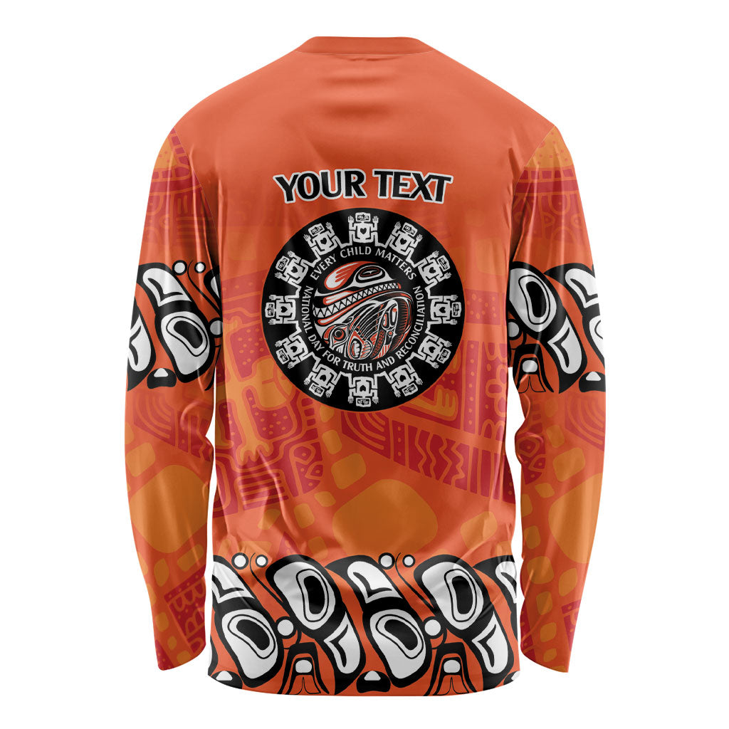 All Children Matters Support Personalized Long Sleeve Shirt Haida Spirit Animals Indigenous Orange Day