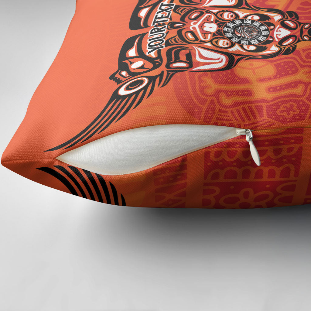 All Children Matters Support Personalized Pillow Cover Haida Spirit Animals Indigenous Orange Day