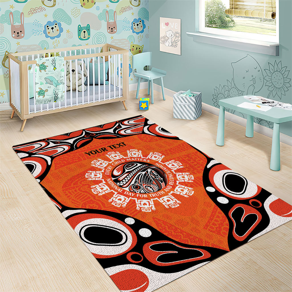 All Children Matters Support Personalized Area Rug Kindness and Equality Indigenous Orange Day