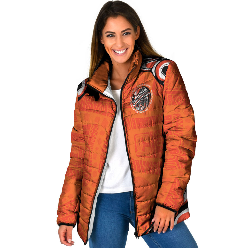 All Children Matters Support Personalized Padded Jacket Kindness and Equality Indigenous Orange Day