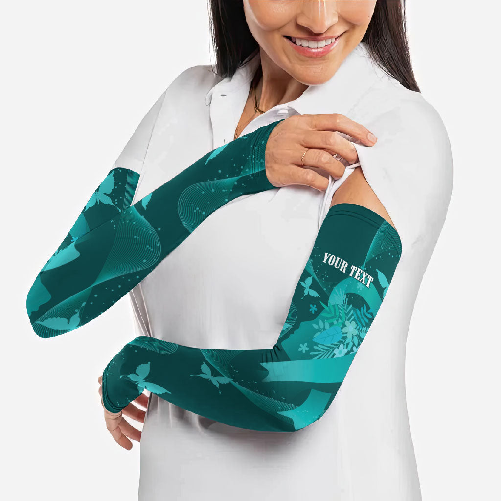 Australia Tourette Syndrome Support Acceptance Personalised Arm Sleeves Butterfly Ribbon Art