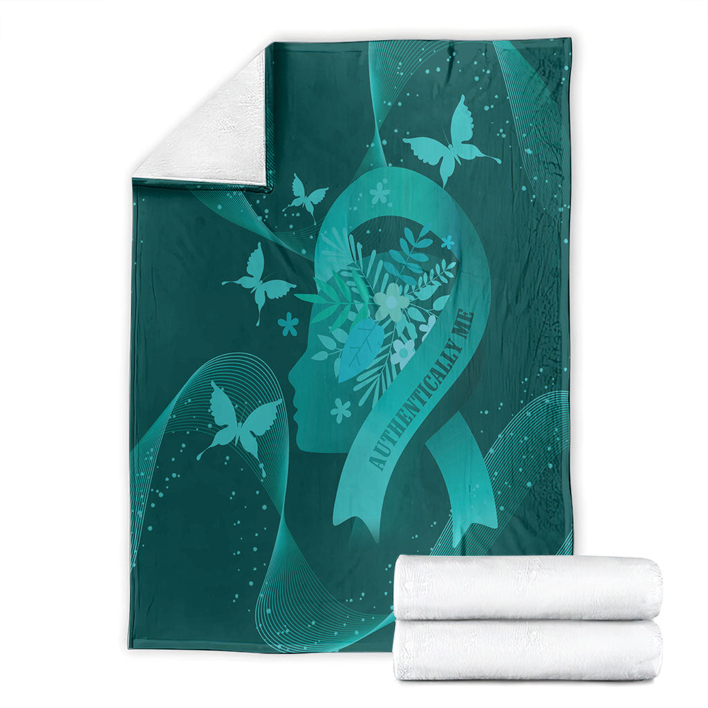 Australia Tourette Syndrome Support Acceptance Blanket Butterfly Ribbon Art