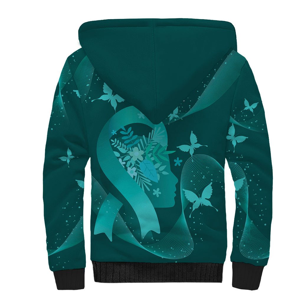 Australia Tourette Syndrome Support Acceptance Personalised Sherpa Hoodie Butterfly Ribbon Art