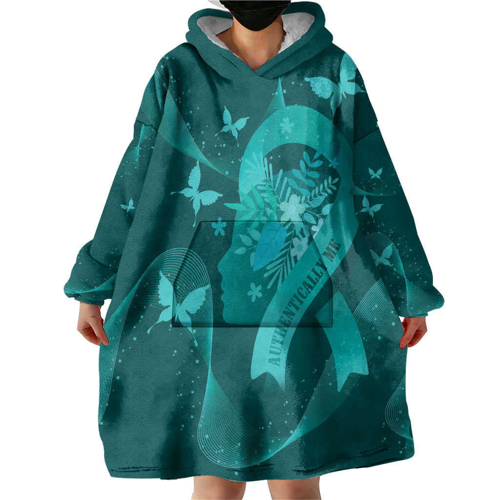 Australia Tourette Syndrome Support Acceptance Personalised Wearable Blanket Hoodie Butterfly Ribbon Art