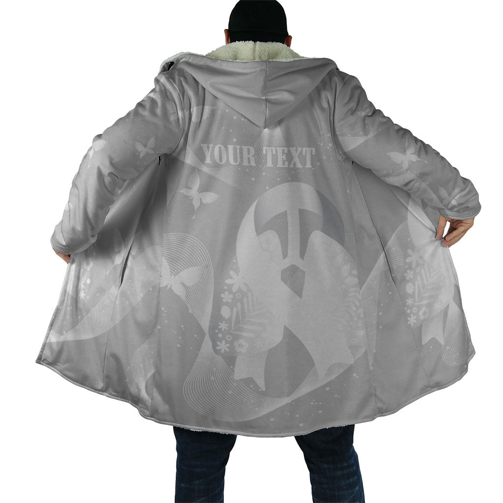 Australia Lung Cancer Support Personalised Cloak Butterfly White Ribbon Art