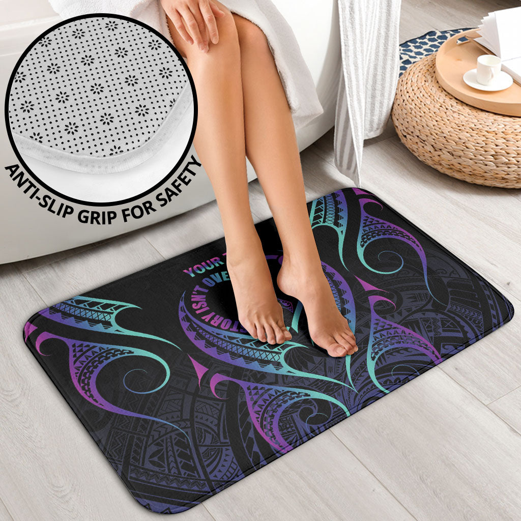 Personalised Your Story Isn't Over Bathroom Set Suicide Prevention Support Semicolon Polynesian Heart