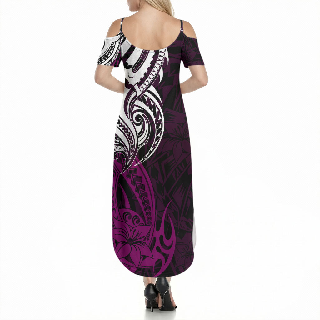 You Matter Suicide Prevention Support Summer Maxi Dress Pink Polynesian Tribal