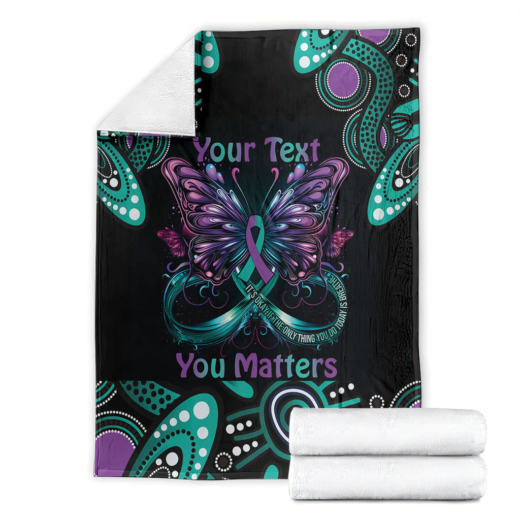 Personalised Hope Fight Suicide Prevention Support Blanket Aboriginal Motif