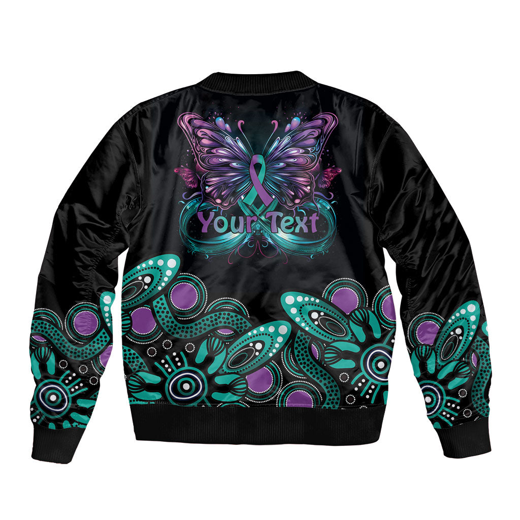 Personalised Hope Fight Suicide Prevention Support Bomber Jacket Aboriginal Motif