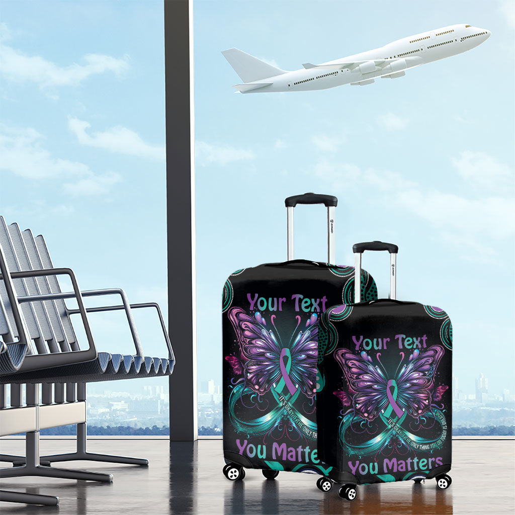 Personalised Hope Fight Suicide Prevention Support Luggage Cover Aboriginal Motif