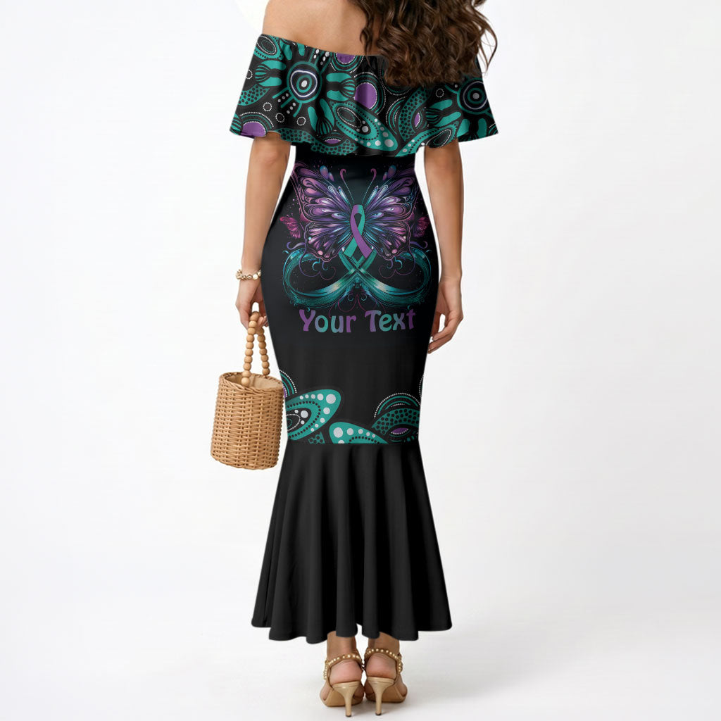 Personalised Hope Fight Suicide Prevention Support Mermaid Dress Aboriginal Motif