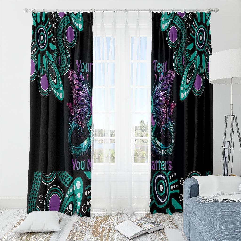 Personalised Hope Fight Suicide Prevention Support Window Curtain Aboriginal Motif