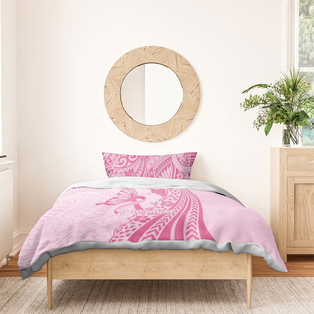 Pacific Girl and Butterfly Cancer Pink Ribbon Personalised Bedding Set
